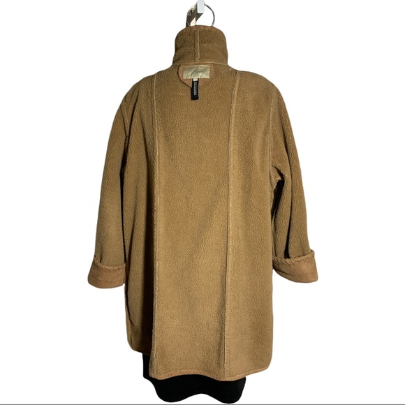 Penmanship Suede Fur Mid Long Winter Coat - Picture 10 of 14